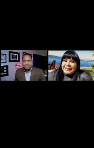 Liliana Rodríguez con el periodista Tony Dandrades de Univisión. Foto: Instagram