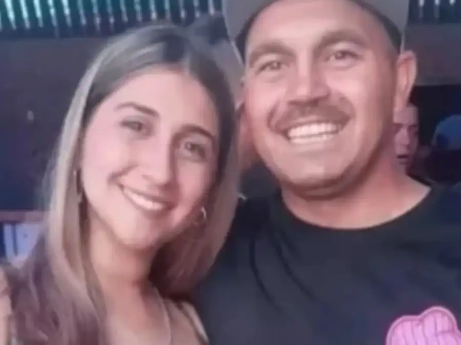 Carla Del Souc, la víctima, junto a su victimario, Federico Acevedo.