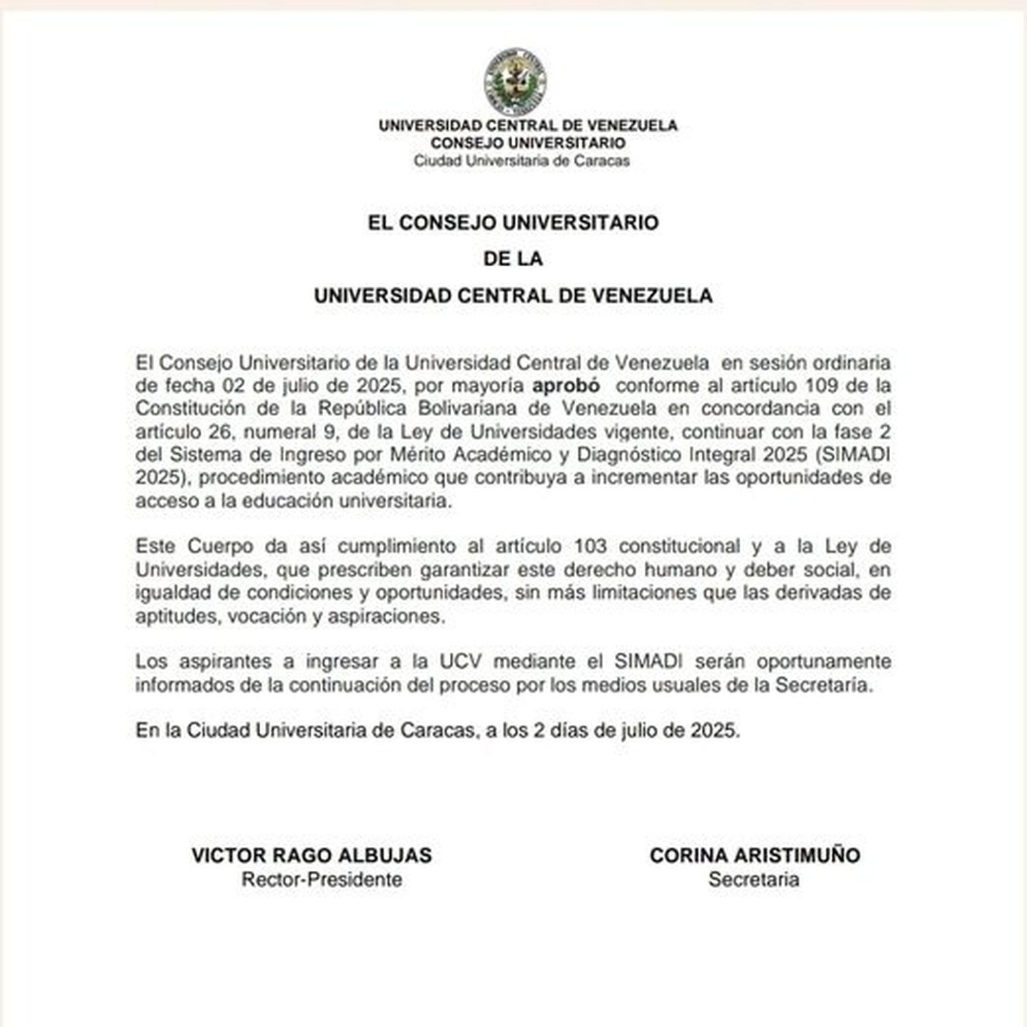 UCV