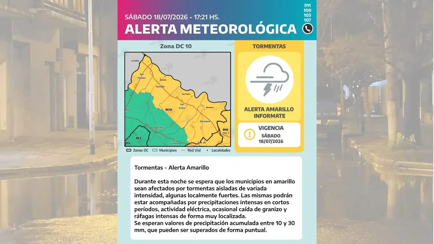 Alerta amarilla 260718