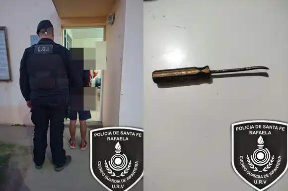 Intentó forzar la puerta de una casa con un destornillador y terminó detenido