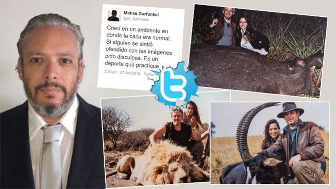 Garfunkel pidió disculpas en Twitter por las fotos matando animales, pero...