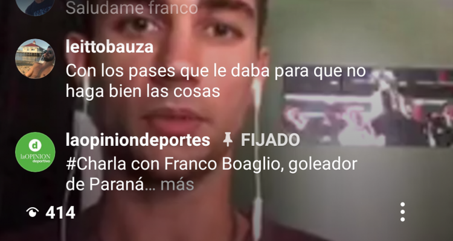 #CharlasConDeportistas Franco Boaglio y su gran presente en Paraná, objetivos, anécdotas y recuerdos