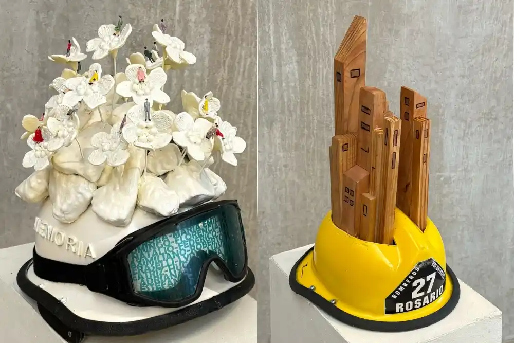 Subastan cascos de bomberos intervenidos con fines solidarios en el Memorial de Salta 2141