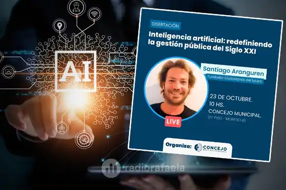 El Concejo Municipal de Rafaela organiza una disertación relacionada a la inteligencia artificial y la gestión pública