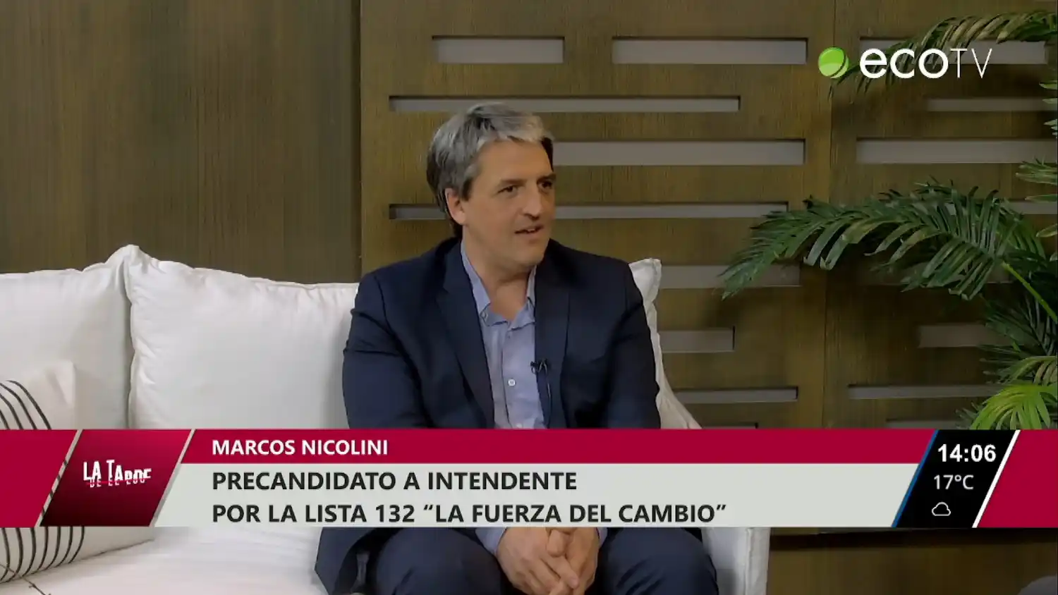 Precandidato a Intendente por la lista 132 "La fuerza del cambio"