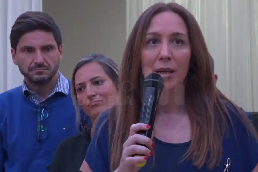 María Eugenia Vidal en Rafaela con Pullaro y Angelini: participó de la mesa provincial de Juntos por el Cambio