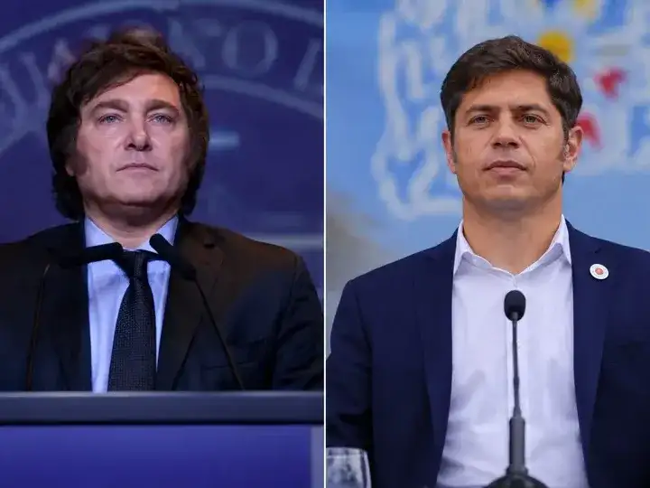 El presidente Milei y Axel Kicillof empatarían en un eventual balotaje