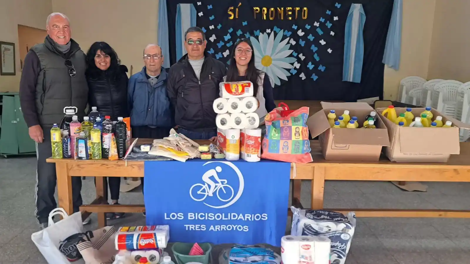 Una de las entregas realizadas por integrantes de Bicisolidarios