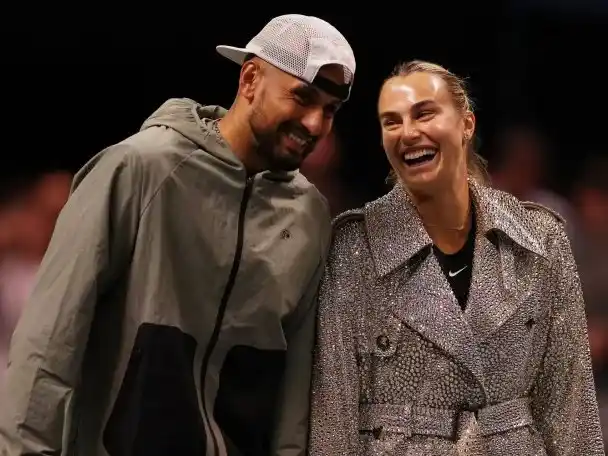 Kyrgios junto a Sabalenka.