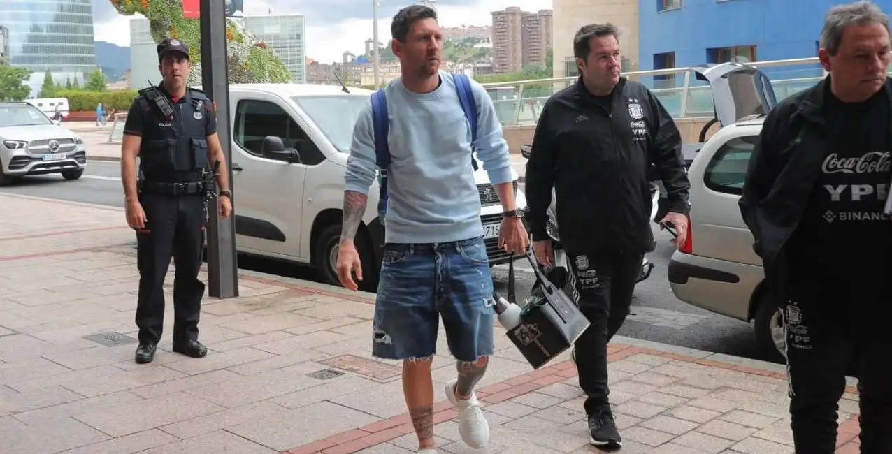 Lionel Messi se sumó a la Selección argentina en Bilbao