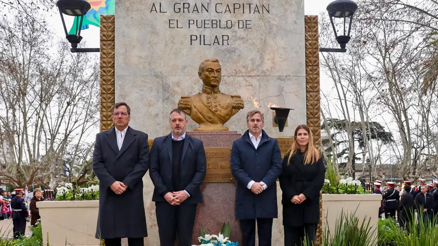 El acto de homenaje tuvo lugar en el Paseo del Centro de Pilar