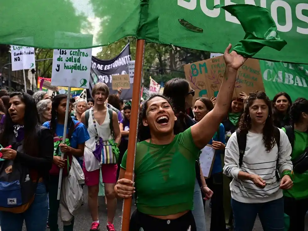 La marcha por el Día de la Mujer fue masiva.