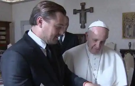 Leonardo DiCaprio estuvo con el Papa