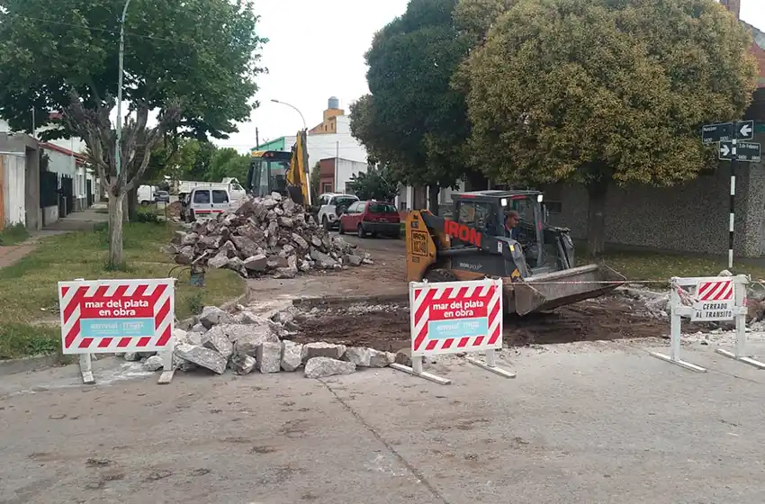 Cortes de tránsito en Mar del Plata por obras viales de pavimentación y bacheo