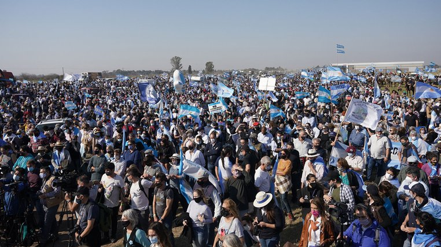 Más de 65 mil personas participaron de la protesta del campo en San Nicolás