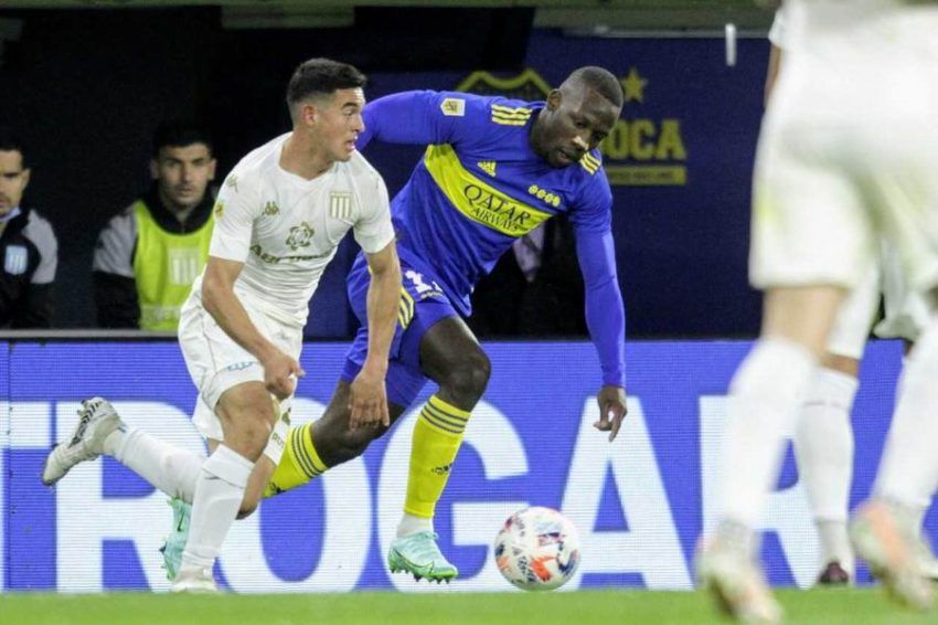 Maxi Lovera fue titular para Racing en el clásico ante Boca