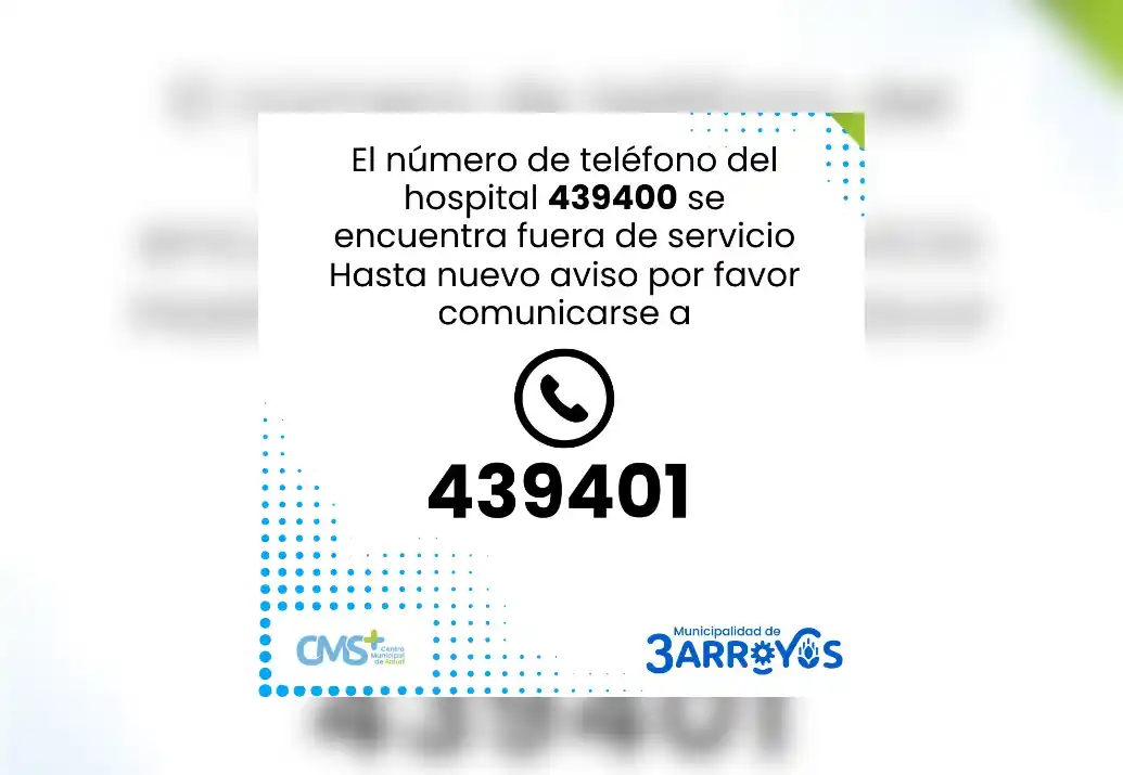 La línea telefónica para comunicarse hasta nuevo aviso