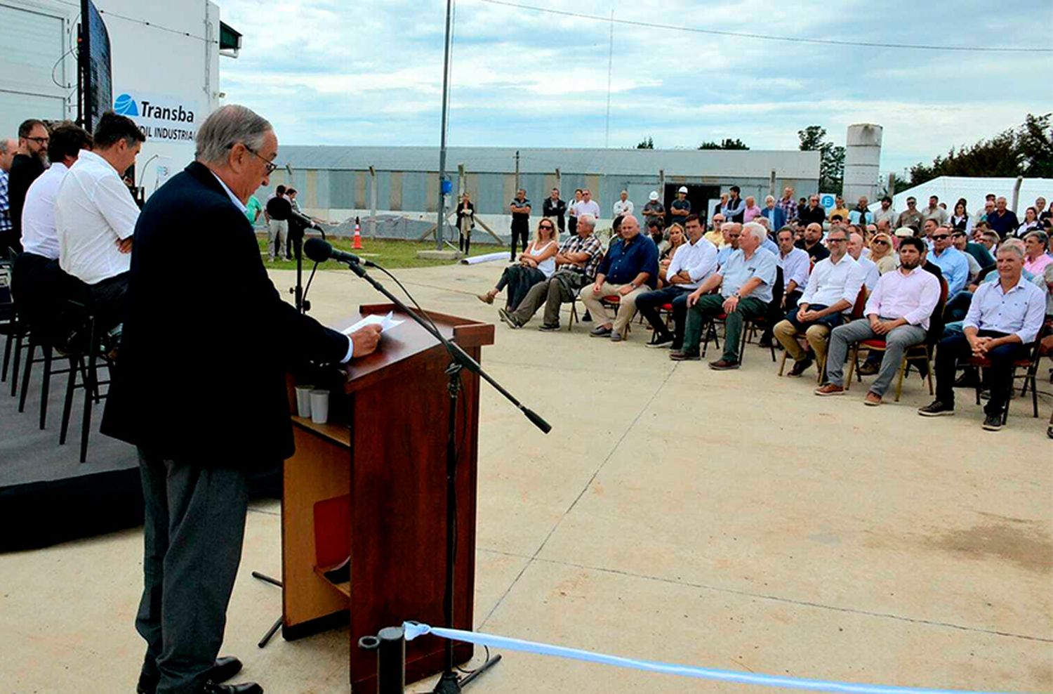 Lunghi estuvo en el acto de inauguración de la Estación transformadora 2