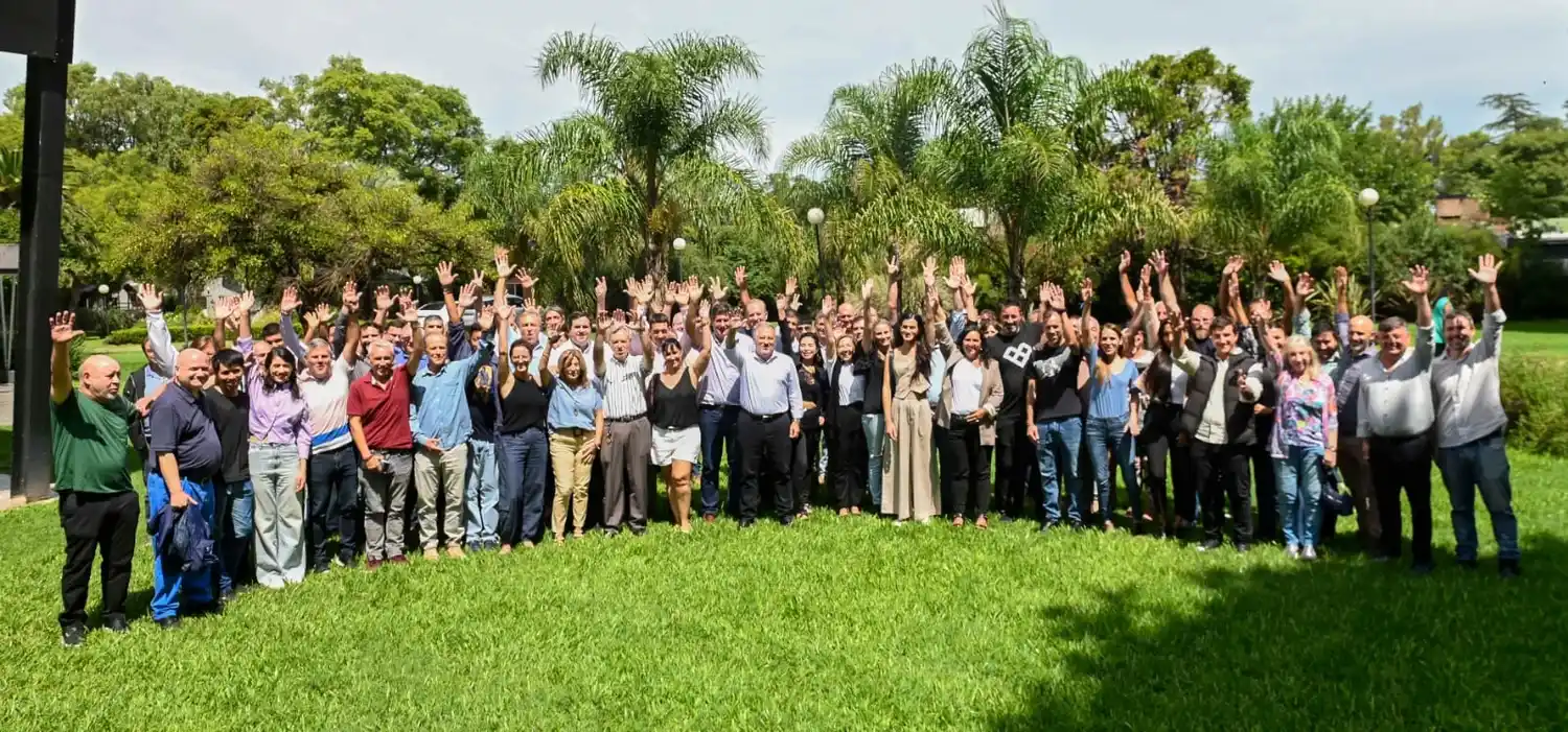 Encuentro encabezado por Lewandowski, en Funes. Foto: Gentileza.