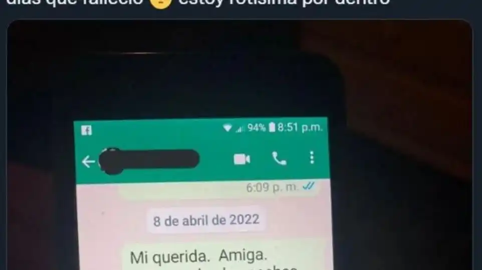 Compartió el último mensaje de su abuela a una amiga fallecida y el chat conmovió a todos en Twitter
