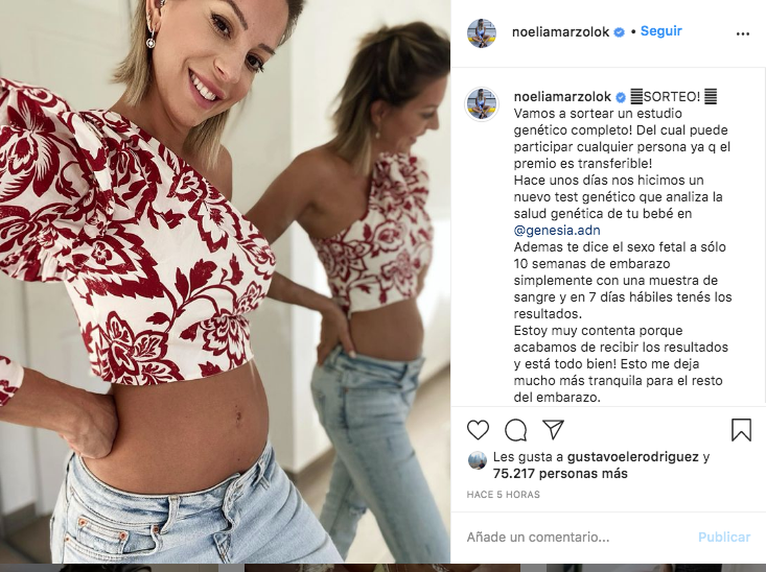 Noelia Marzol mostró por primera vez su panza