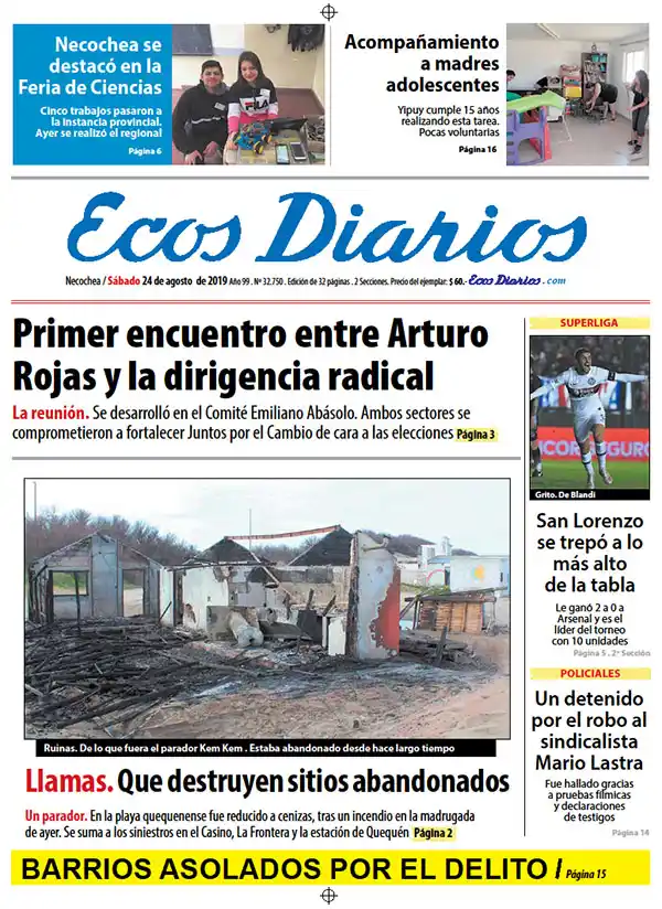 Tapa del 24 de agosto de 2019