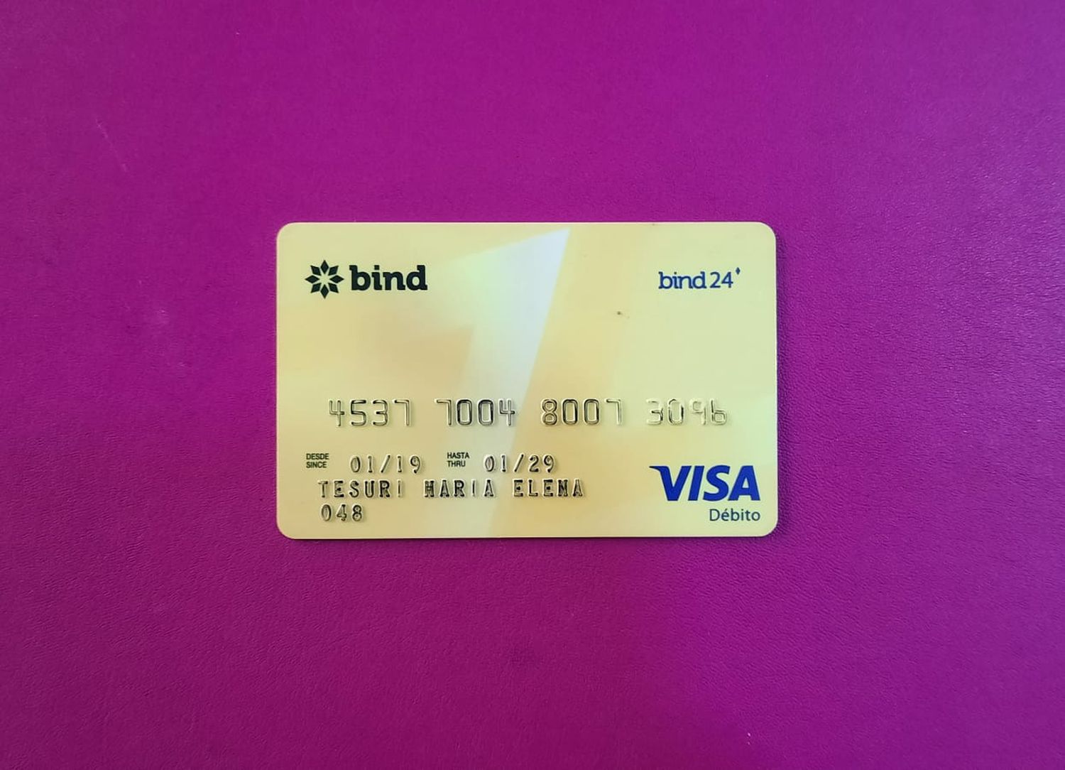 Tarjeta de crédito encontrada