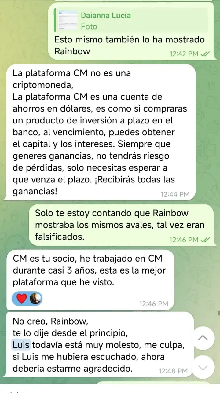 Mensaje de Crypto Master
