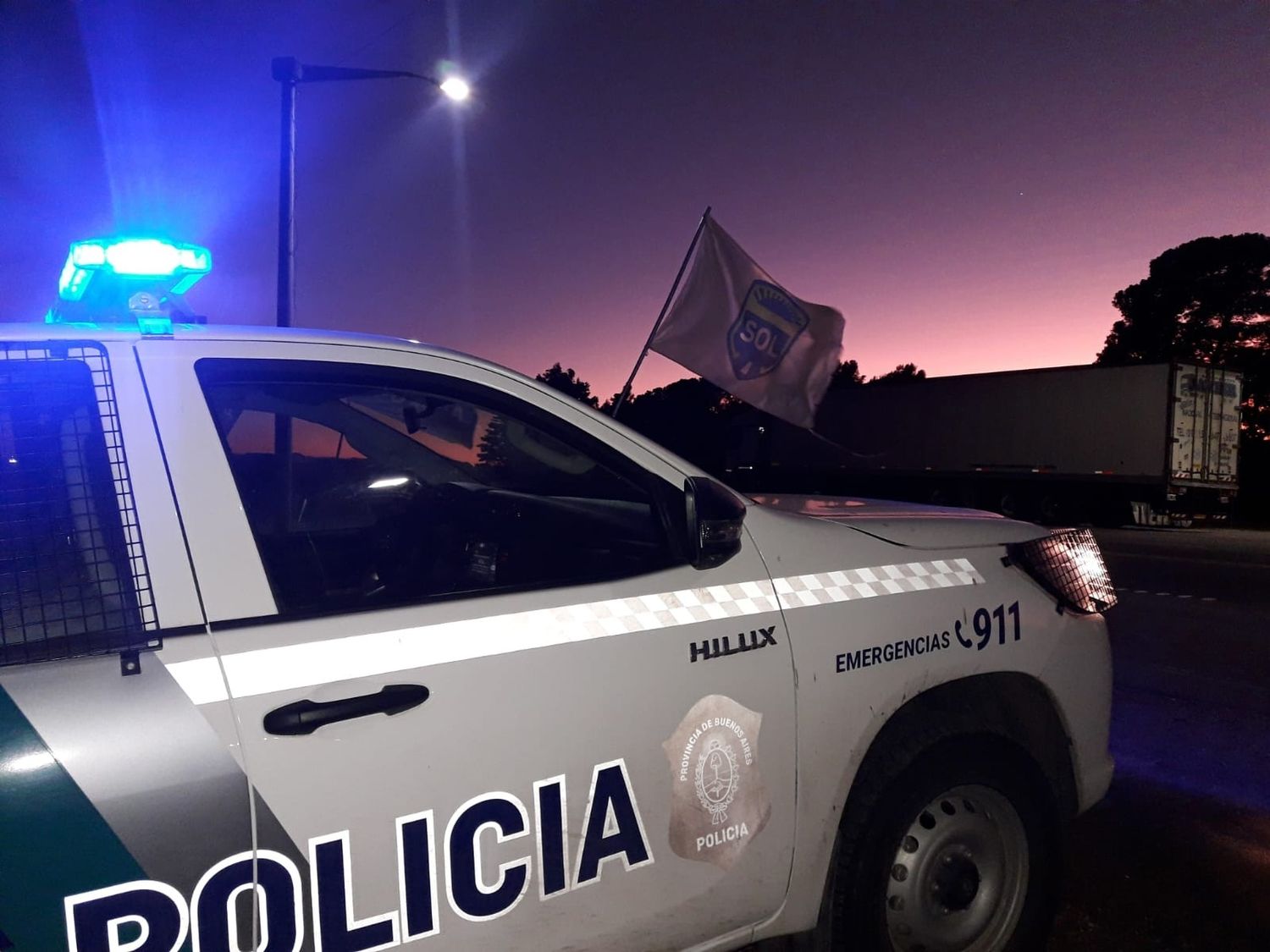 El Comando de Patrulla Rural trabajó en el campo. (Foto: Noticias Tornquist).