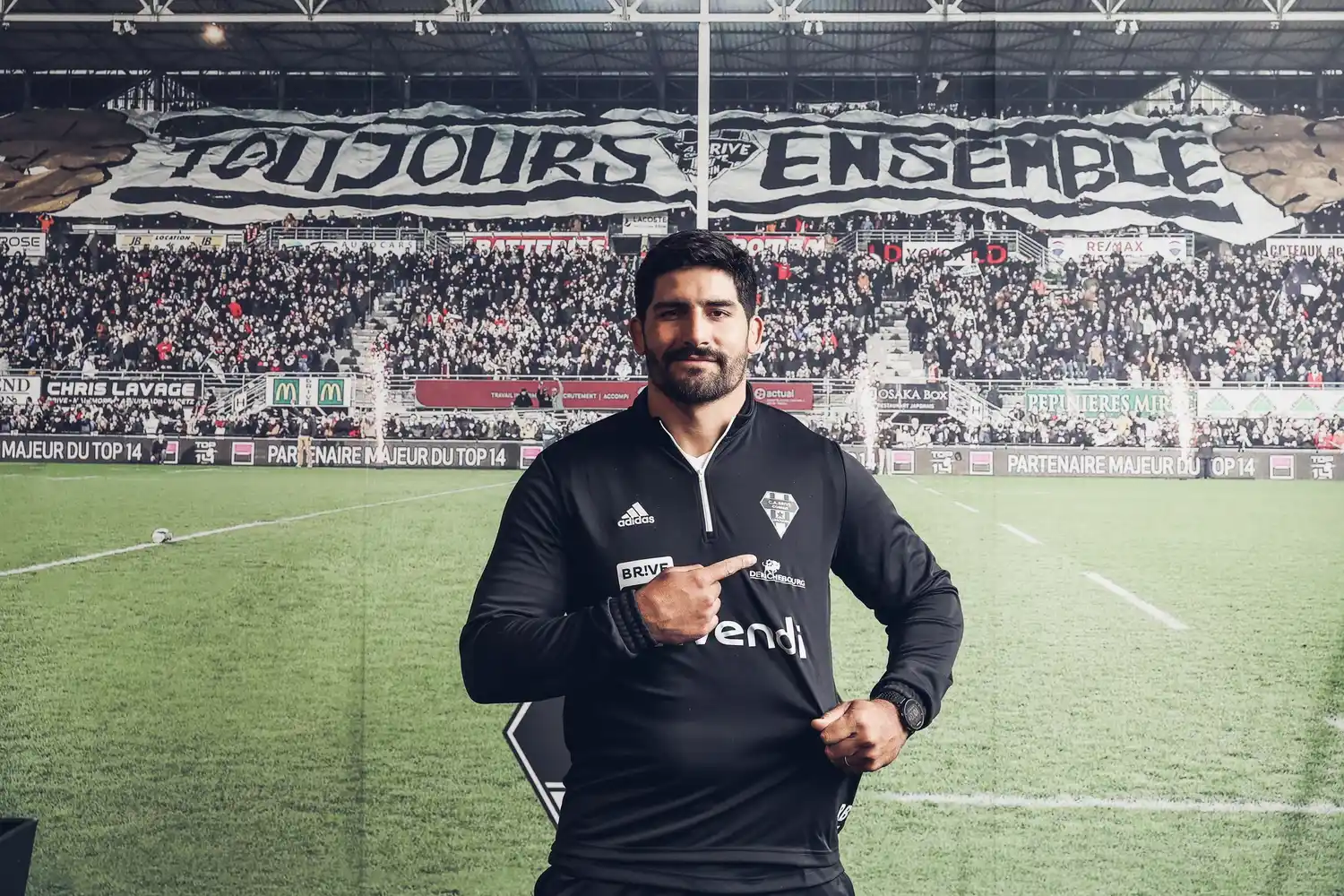 Bruni, en su primer día de entrenamiento en Brive.