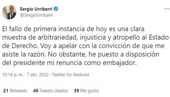 �SVoy a apelar con la convicción de que me asiste la razón⬝