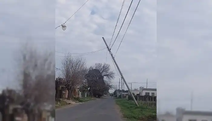 Preocupación por el poste de calle Naón