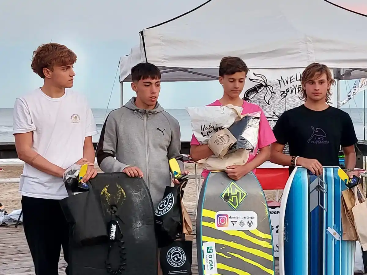 Juan Bautista Libo (de rosa). Ganador de la fecha en Villa Gesell