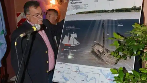 Hallan barco que combatió en 1845 en la Vuelta de Obligado