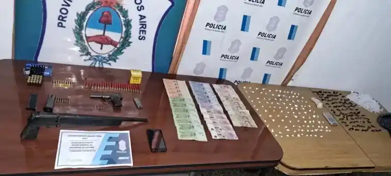 Los elementos secuestrados en el allanamiento.