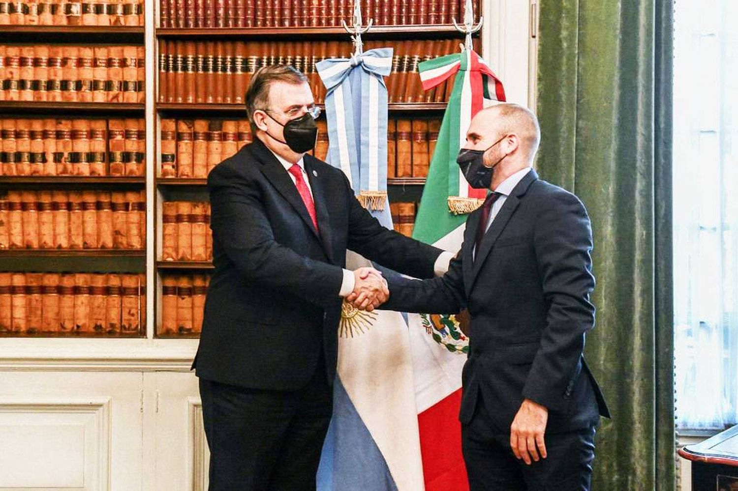 Encuentro del ministro de Economía, Martín Guzmán con el Canciller de México, Marcelo Ebrard