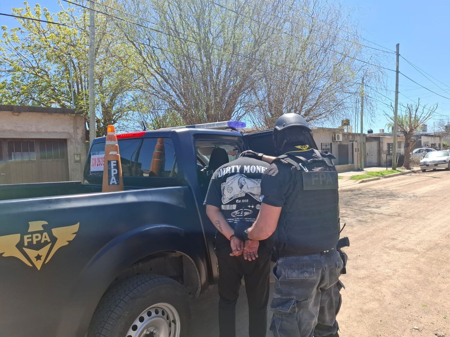 El momento de la detención.