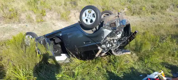 Vuelco en Ruta Nacional 14: Se accidentó una familia paraguaya