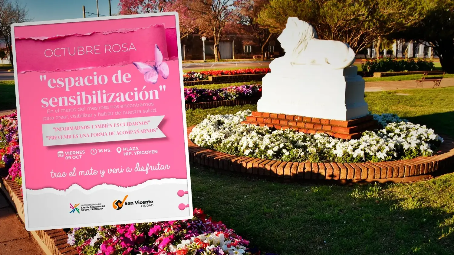 Octubre Rosa en San Vicente: realizarán una jornada de sensibilización y concientización