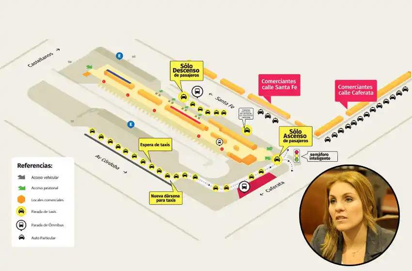 Reestructuración en la Terminal: quieren eliminar la doble hilera de autos en calle Cafferata