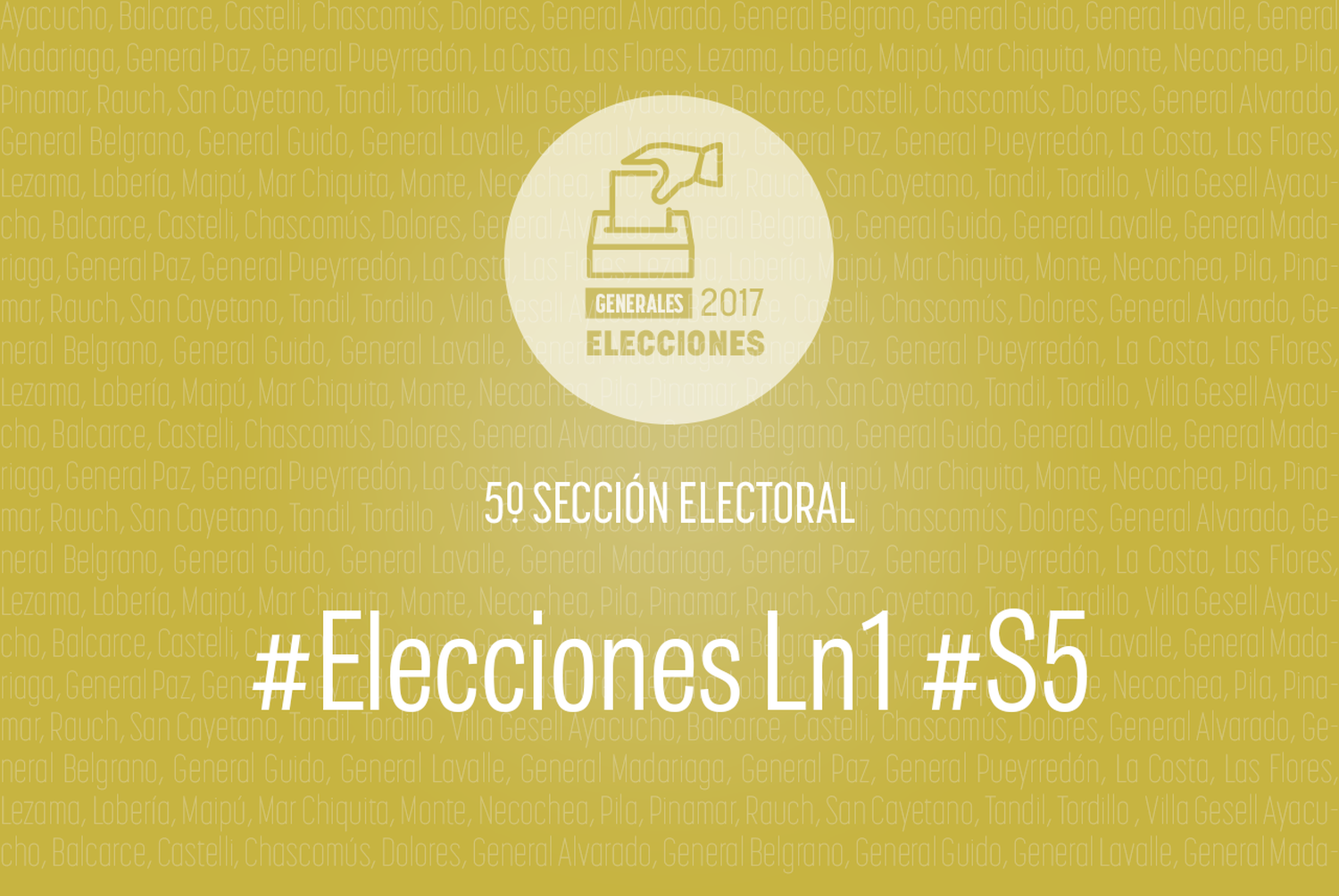 Elecciones Generales 2017: La Quinta sección elige senadores, concejales y consejeros escolares