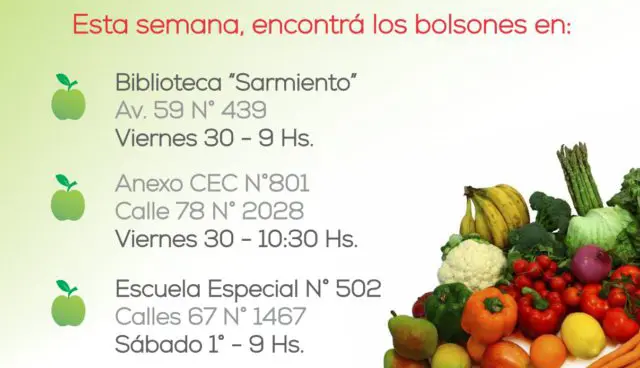 PRENSA MUNICIPAL: Cuatro instituciones reparten los bolsones de Frescura Natural esta semana