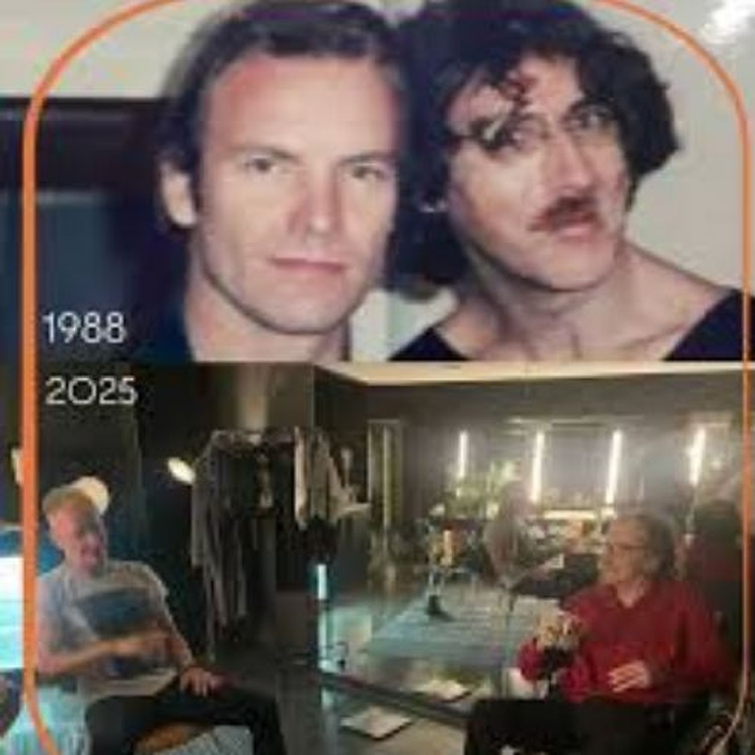 Charly García y Sting compartieron un momento en el backstage del Movistar Arena de Buenos Aires