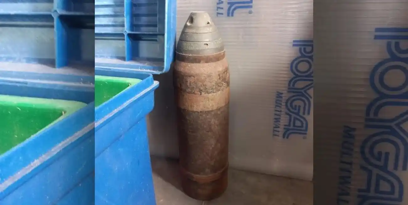 Encontraron una bala de cañón en una escuela de San Justo