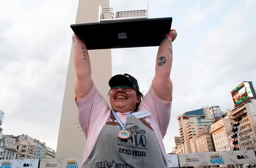 Una puntana de 39 años hizo el mejor asado del país en la 4ta. edición del Campeonato Federal