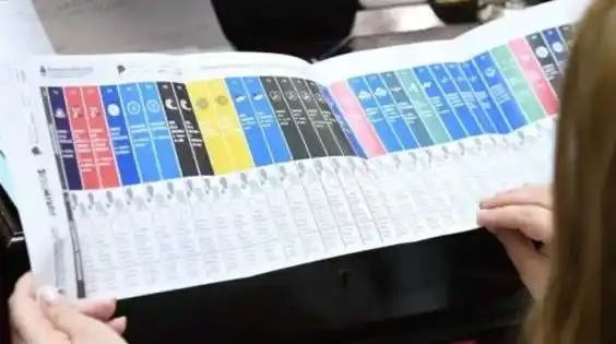 El nuevo modelo de boleta nacional incluye a todos los partidos políticos participantes de la elección.