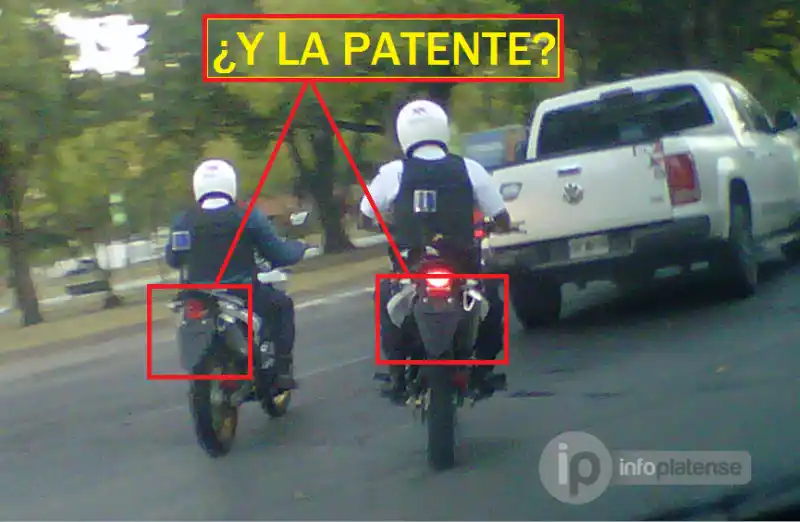 La Plata: Denuncian que motos de la Policía Local transitan sin patente