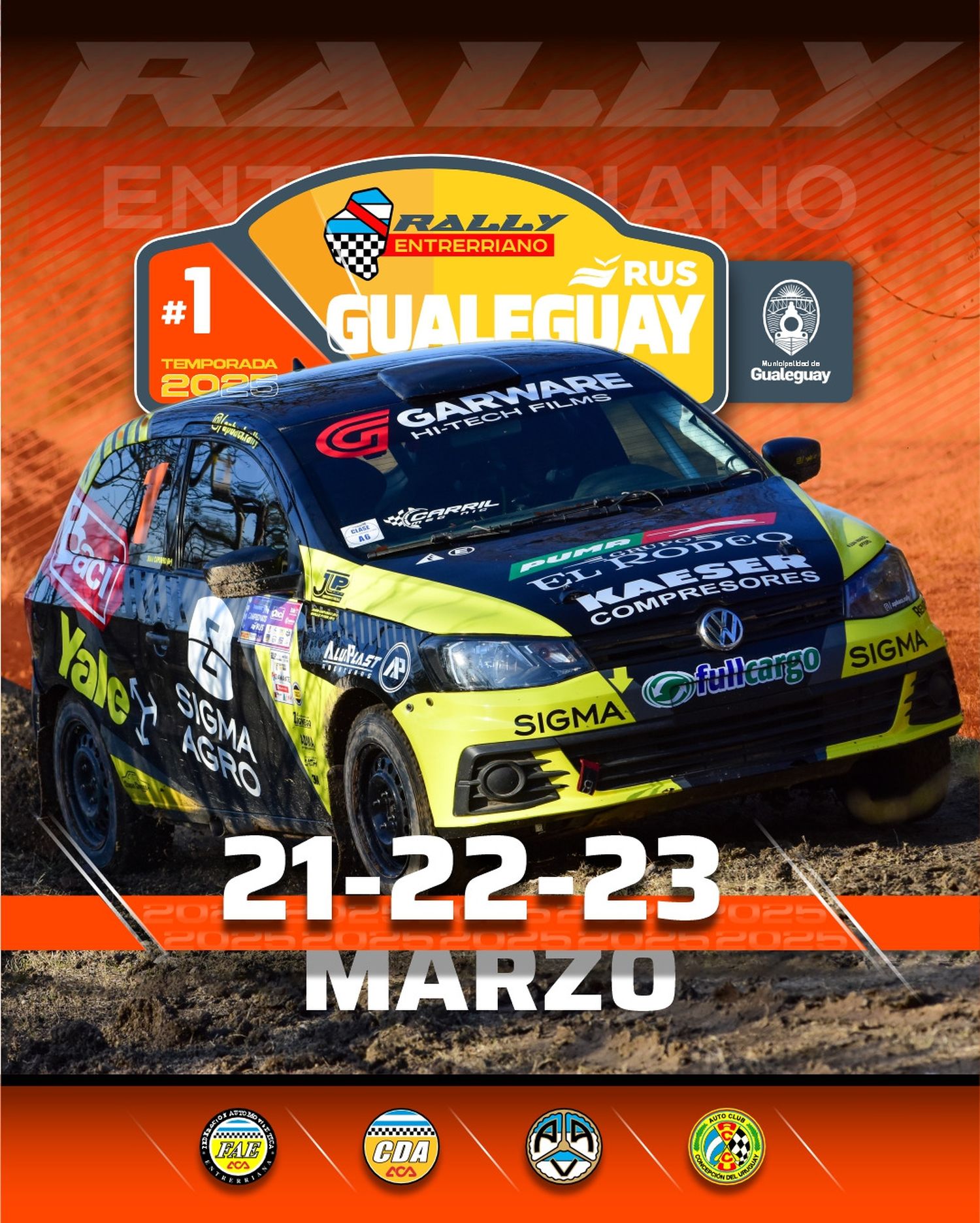 ASÍ SERÁ EL RALLY EN GUALEGUAY