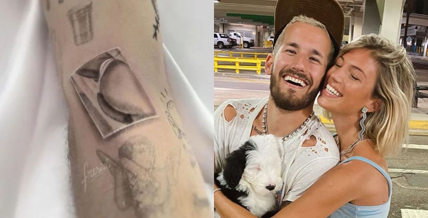 Insólito: Ricky Montaner se tatuó la cola de Stefi Roitman en su brazo